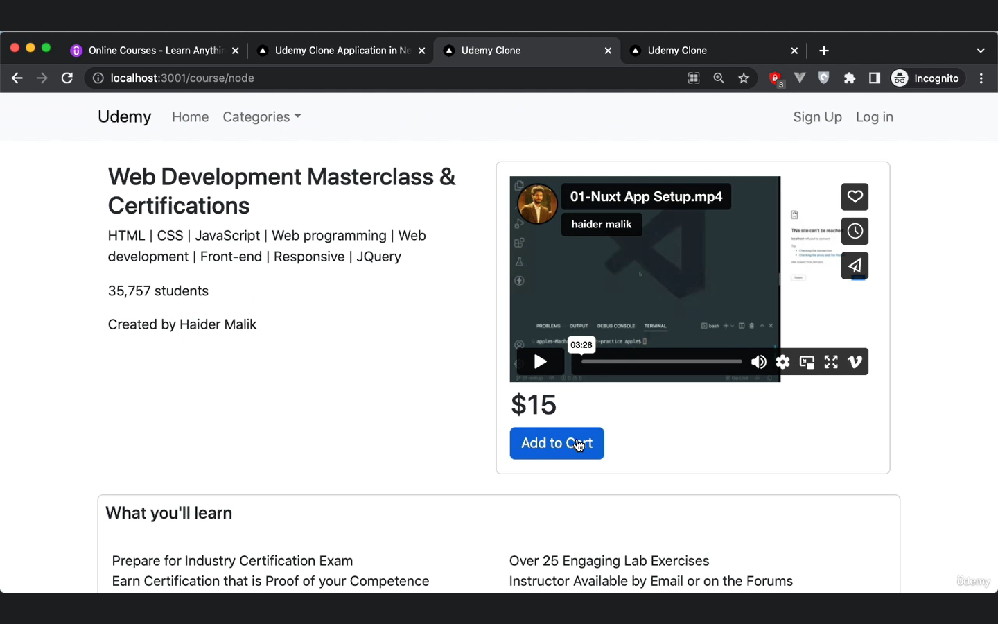 Build Unofficial Udemy clone Application in Next.js v13