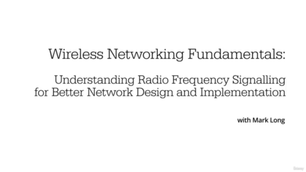 Wireless Networking Fundamentals