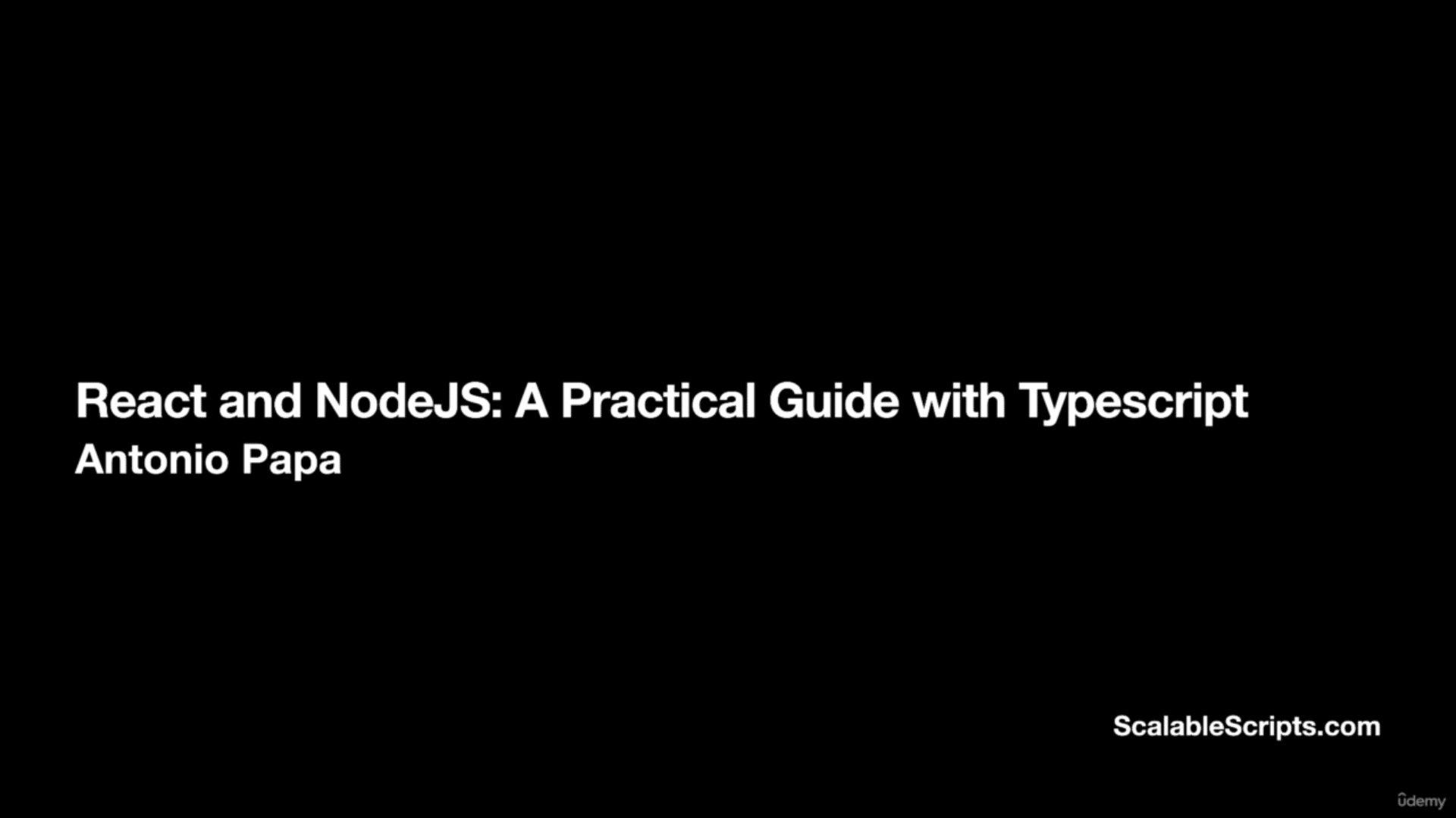 React and NodeJS A Practical Guide with Typescript